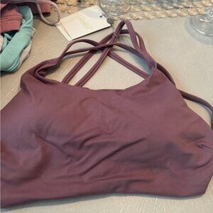 Bombshell Sportswear Mauve Strappy Crop Top